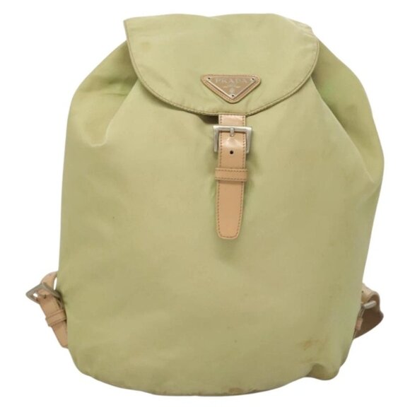 PRADA Backpack Nylon Beige Silver Auth bs28213 main image 8